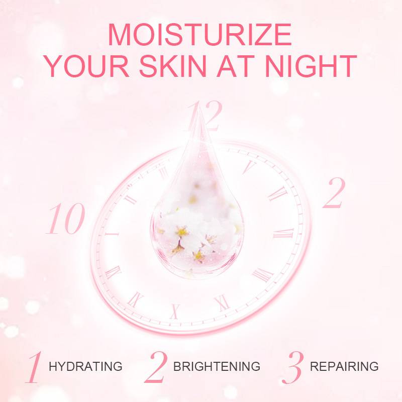 [Hàng mới về] Mặt nạ ngủ Laikou cấp ẩm thu nhỏ lỗ chân lông chiết xuất hoa anh đào chất lượng cao