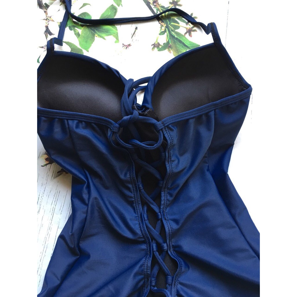 Bikini bộ bơi một mảnh cúp ngực đan dây lưng