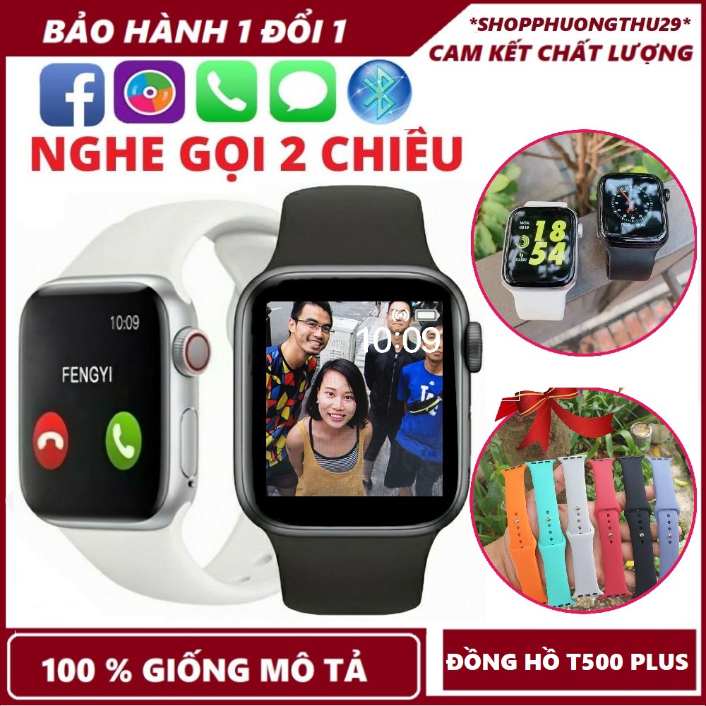 Đồng Hồ Thông Minh T500-Thay ảnh tùy ý Nghe gọi kết nối bluetooth 5.0 44mm-Bảo hành 24 tháng