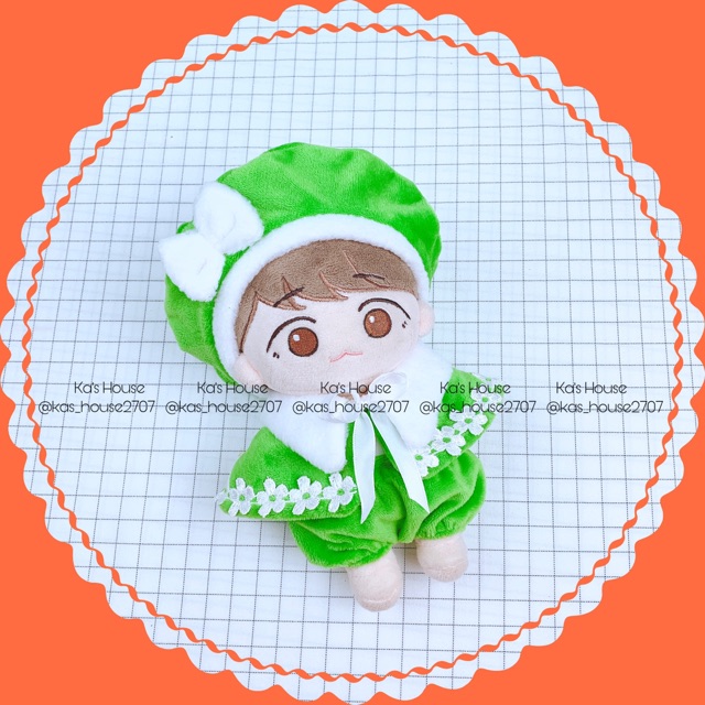 (15cm-20cm) CÓ SẴN - Set măng tô, mũ, sịp cho doll, outfit doll, outfit cho doll