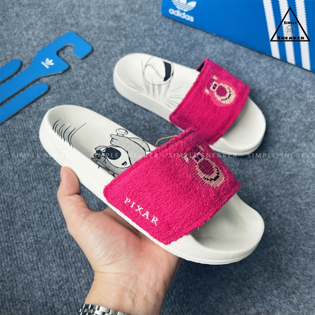 Dép Adidas Adilette Lite HÀNG CHÍNH HÃNGAdidas Adilette Lite x Pixar Màu Hồng - Dép Quai Ngang Unisex - Simple Sneaker