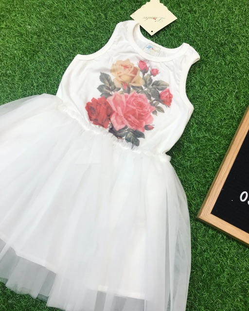 Tutu dress in hoa hồng