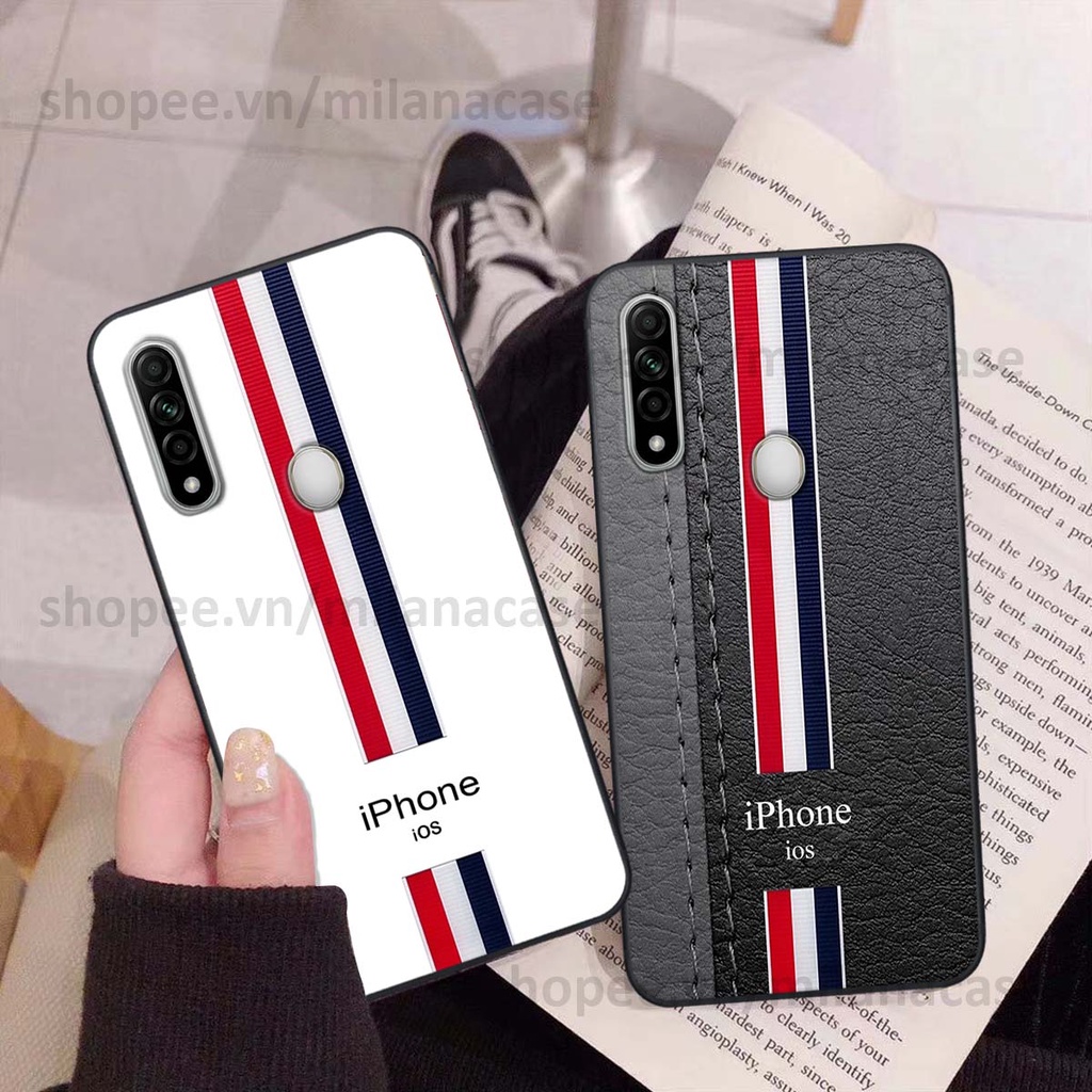 Ốp Oppo A31 in giả da phong cách thể thao, cá tính, thời trang