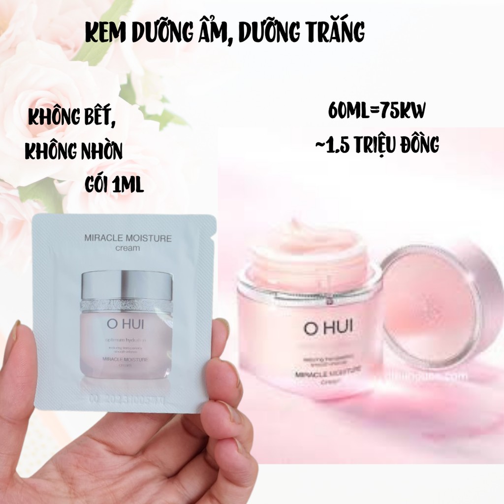 Kem dưỡng ẩm căng bóng Ohui hồng 1ml