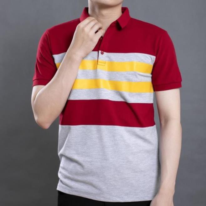 Áo thun nam polo phối màu  LADOS-9022, nam tính, trẻ trung