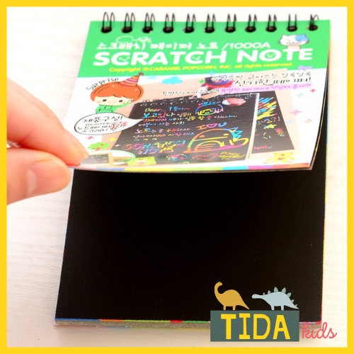 Sổ Vẽ Cầu Vồng Ma Thuật Khổ A6 (10*14cm) ⚡ HOT TREND ⚡ Scratch Note, Sổ Cào Kích Thích Sáng Tạo 🦕TiDa Kids Shop 🦖