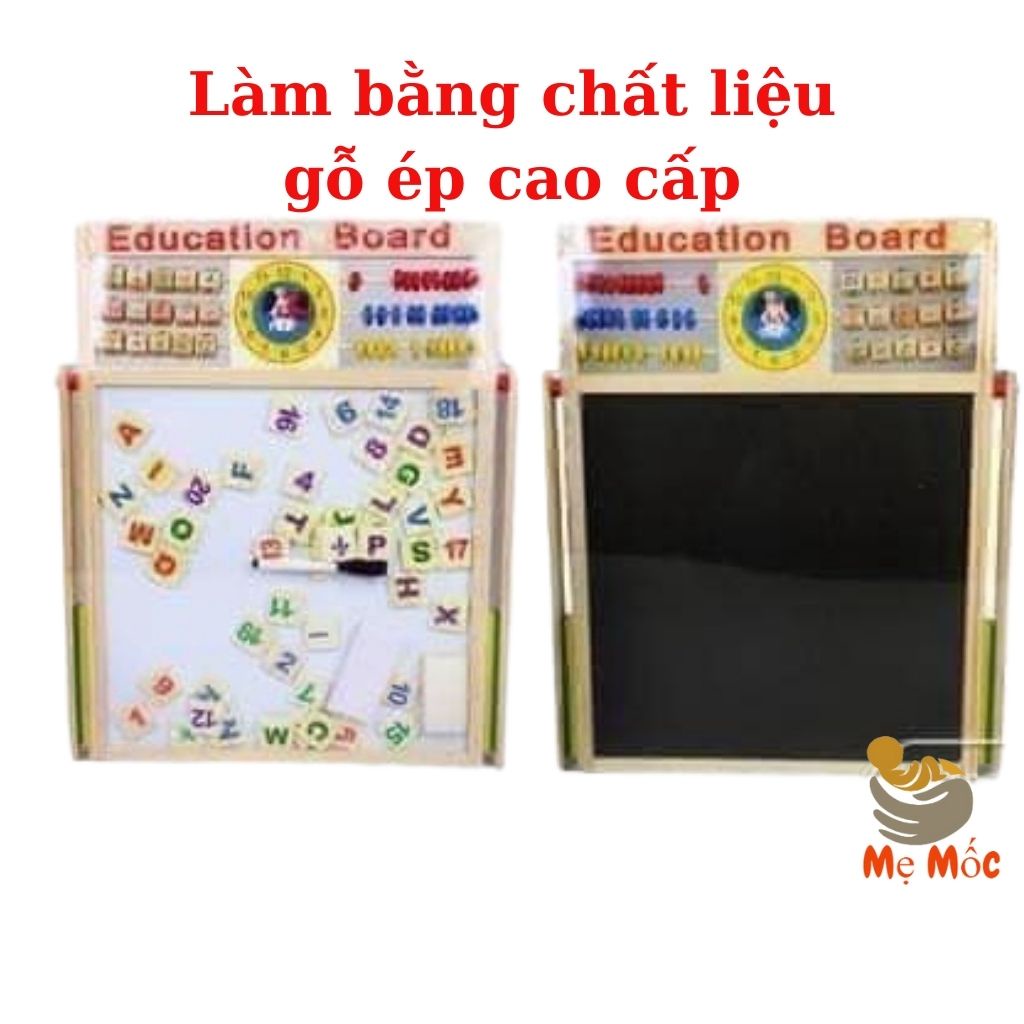 Bảng Ghép Nam Châm 2 Mặt Bằng Gỗ Cho Bé Học Chữ Cái Và Số Thông Minh Shop Mẹ Mốc ,BVG