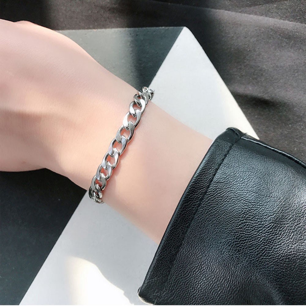 Vòng tay inox nam kiểu hàn quốc - sang trọng thanh lịch