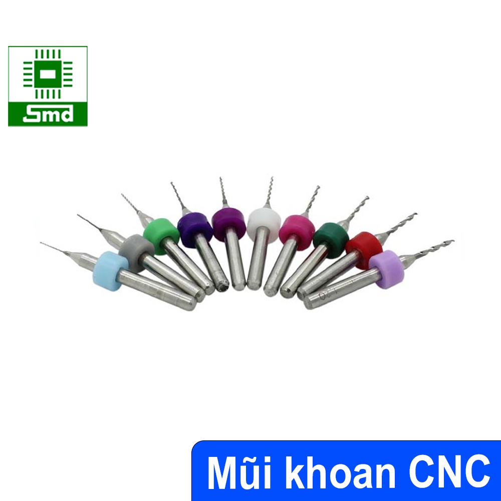Mũi Khoan CNC Các Loại kích thước 0.8mm 1mm 0.6mm 1.2mm các loại