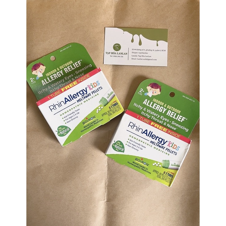 [DATE 2027] RHIN ALLERGY TELIEF DÀNH CHO TRẺ 2+ VÀ NGƯỜI LỚN - 3 TUBES/ HỘP