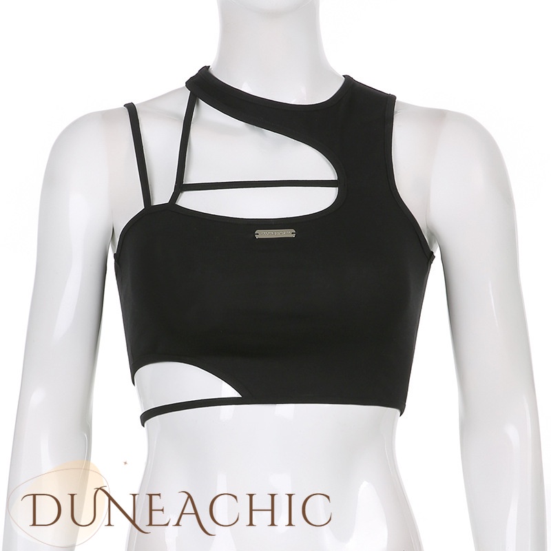 DUNEA Áo Hai Dây Màu Sắc Trơn Thời Trang Cho Nữ