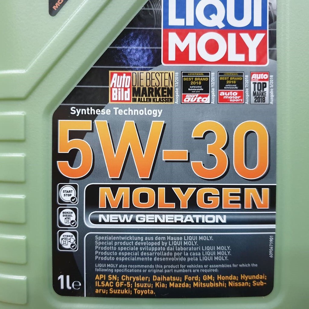 [Mã LIFEAUMAY giảm 10% tối đa 30k đơn 150k] NHỚT LIQUI MOLY MOLYGEN 5W30, 5W40 - Nhớt xe tay ga FULL TỔNG HỢP cao cấp