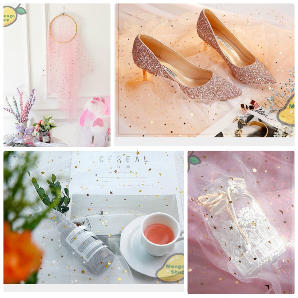 Vải kim tuyến chụp ảnh khổ 50*70cm
