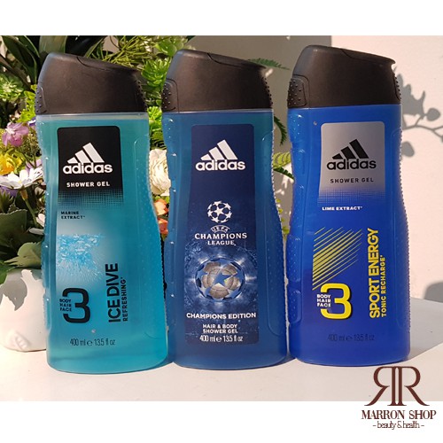  [Hàng Pháp] Sữa tắm nam 3 In 1 Adidas 400ml