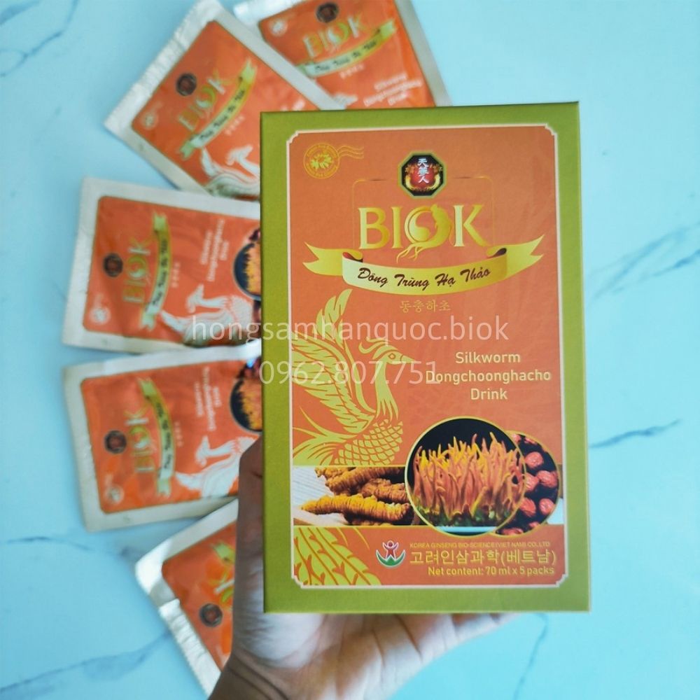 Đông trùng hạ thảo dạng nước 15 gói 70ml, Tinh chất nấm đông trùng hạ thảo thượng hạng, Thực phẩm tăng cường sức khỏe