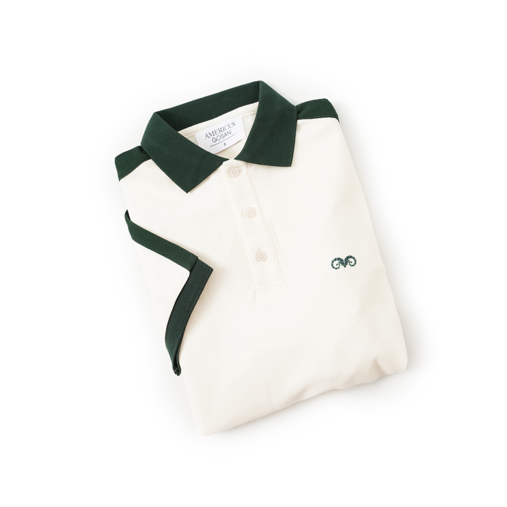 A/G  Polo Nam Có Cổ NEW LINE Xanh Rêu Và Kem Phom SLimfit Chất Liệu Cotton Thoáng Mát Không Nhăn | BigBuy360 - bigbuy360.vn