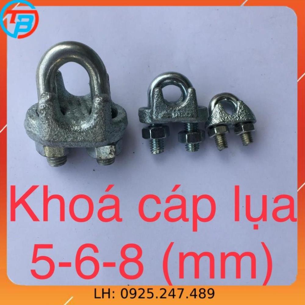 Khóa cáp, ốc xiết cáp, ma ní xiết cáp lụa, khóa dây cáp tăng đơ, cóc xiết cáp (5-6-8mm)