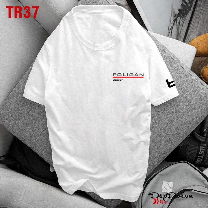 Áo Phông Nam[Giá Gốc] Áo Thun Nam Poligan Basic Cotton Mịn Đẹp TR37