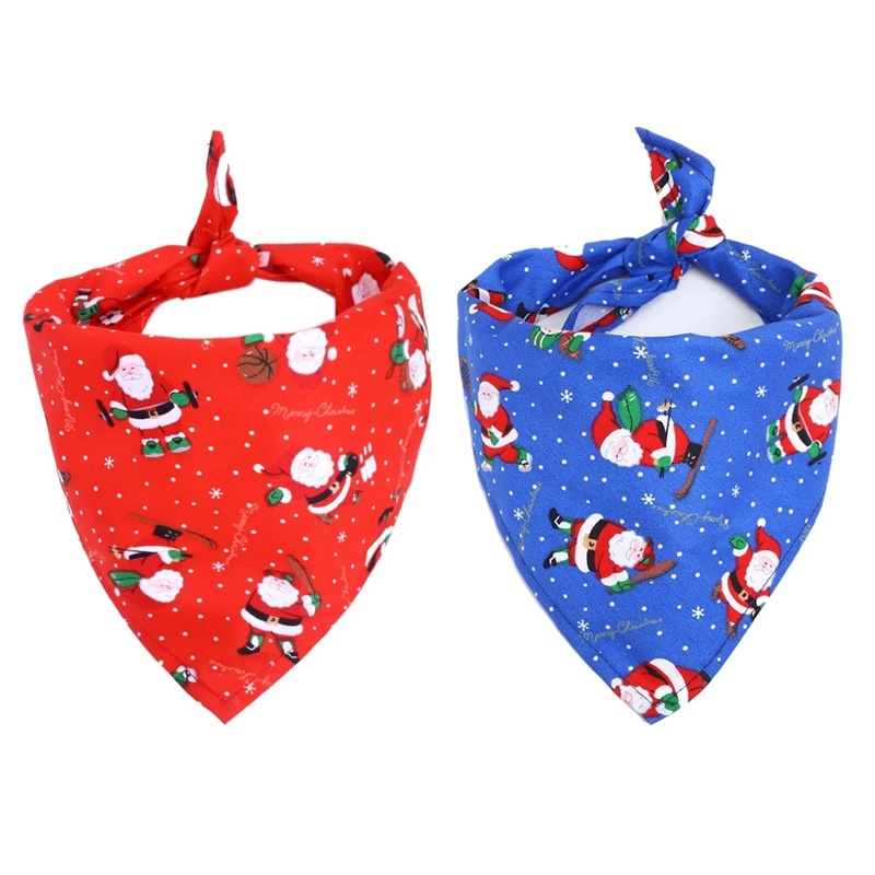 [Merry Christmas] Phụ Kiện Trang Trí Giáng Sinh Cho Thú Cưng Phong Cách Kerchief