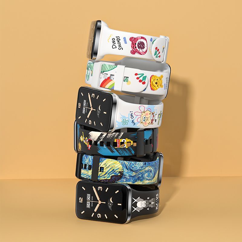 Dây Đeo Thay Thế Chất Liệu Silicon Họa Tiết Hoạt Hình Cho Xiaomi MI Band 7 Pro MI Band 7 Pro MI Band 7 Pro