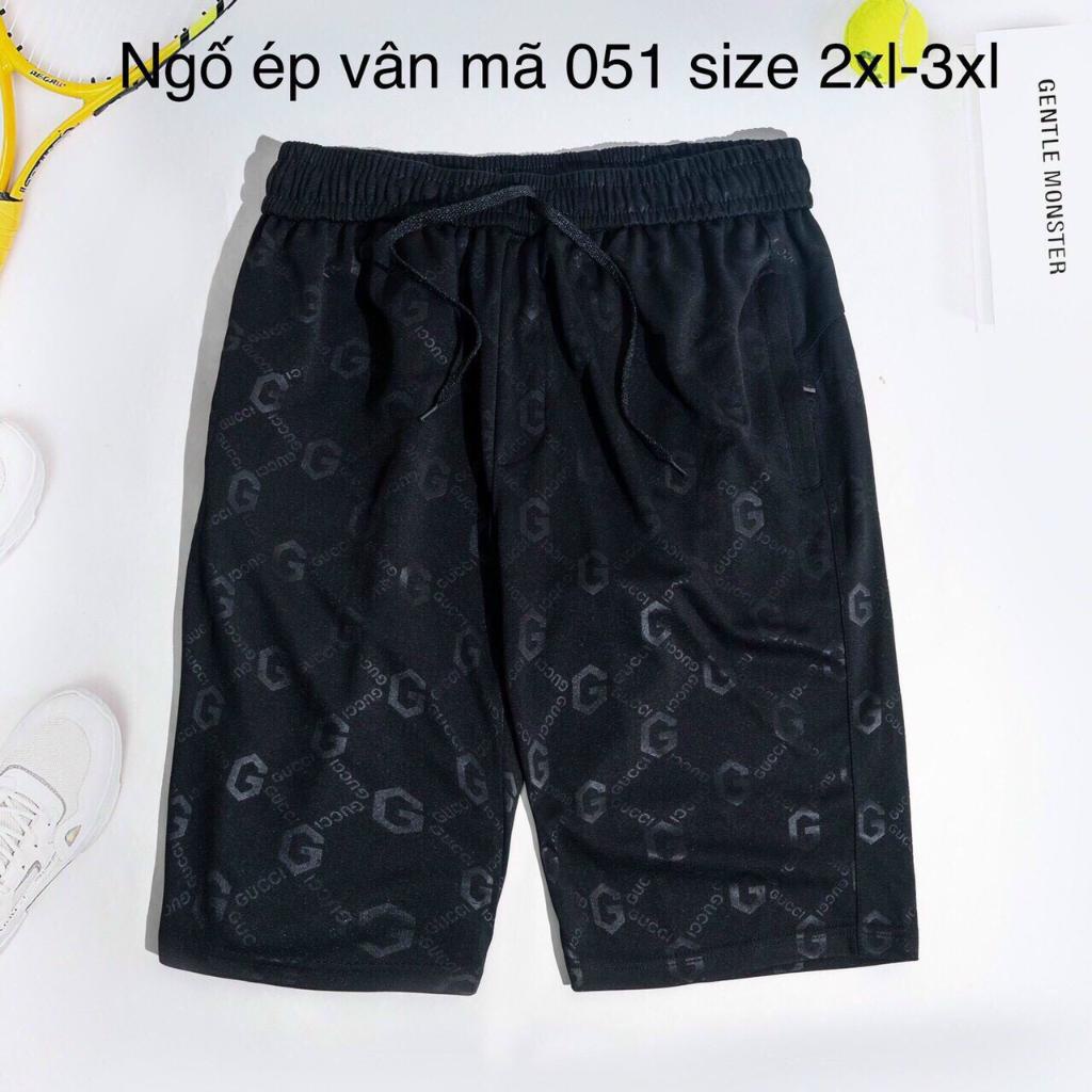 Quần short nam chun in hoạ tiết vải cotton co giãn
