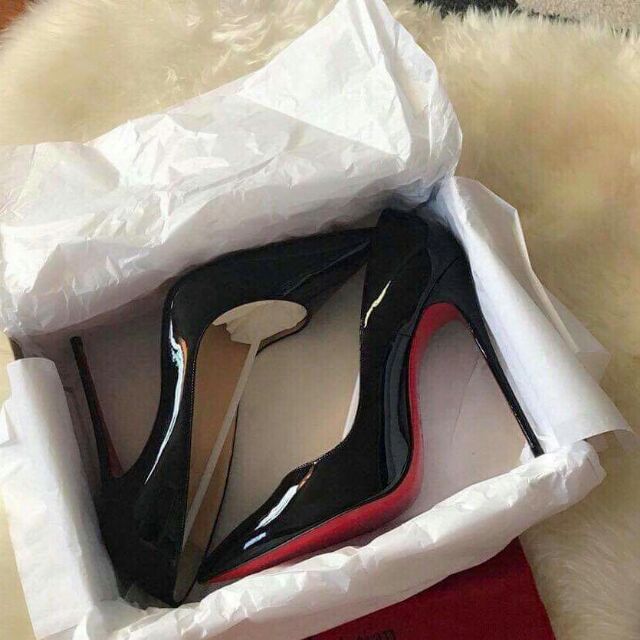 Cao gót màu đen da bóng 11p | BigBuy360 - bigbuy360.vn