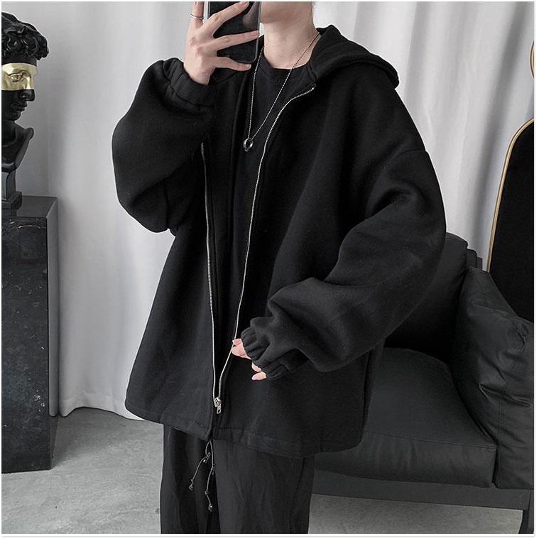 Áo khoác nam dây kéo chất nỉ from rộng đẹp