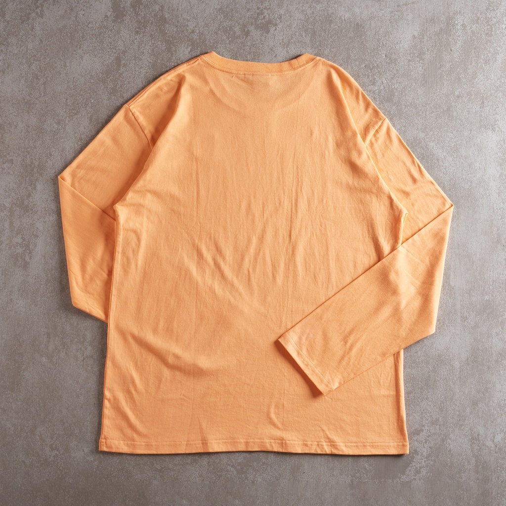 Áo Thun Trơn Tay Dài Gori Vintage | Cam Nhạt Form Rộng Thiết Kế Unisex