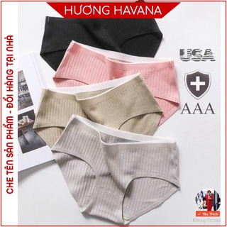 Quần lót cotton gân tăm không đường may kháng khuẩn Havana FLQ13