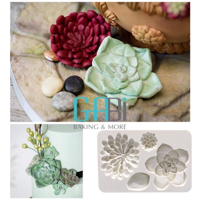 Khuôn fondant silicon hình sen đá