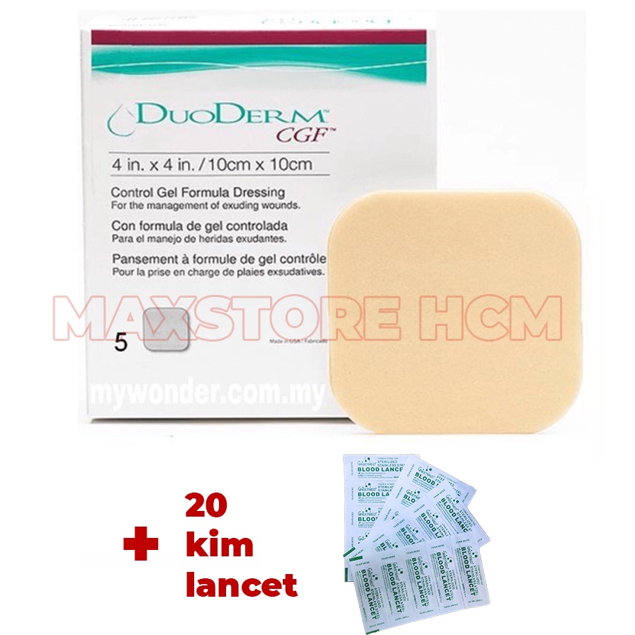 1 HỘP 10 MIẾNG DÁN MỤN/ VẾT THƯƠNG HỞ HIỆU DUODERM 10*10 cm HÀNG CHÍNH HÃNG