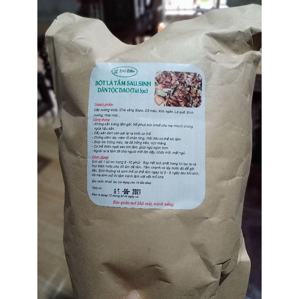 Bột lá tắm sau sinh của dân tộc Dao