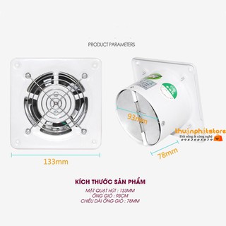 Quạt hút gió FD-100 màu trắng ( Công xuất : 25W ) hút gió nhà bếp , nhà tắm , nhà vệ sinh - ống gió đường kính 9,3cm