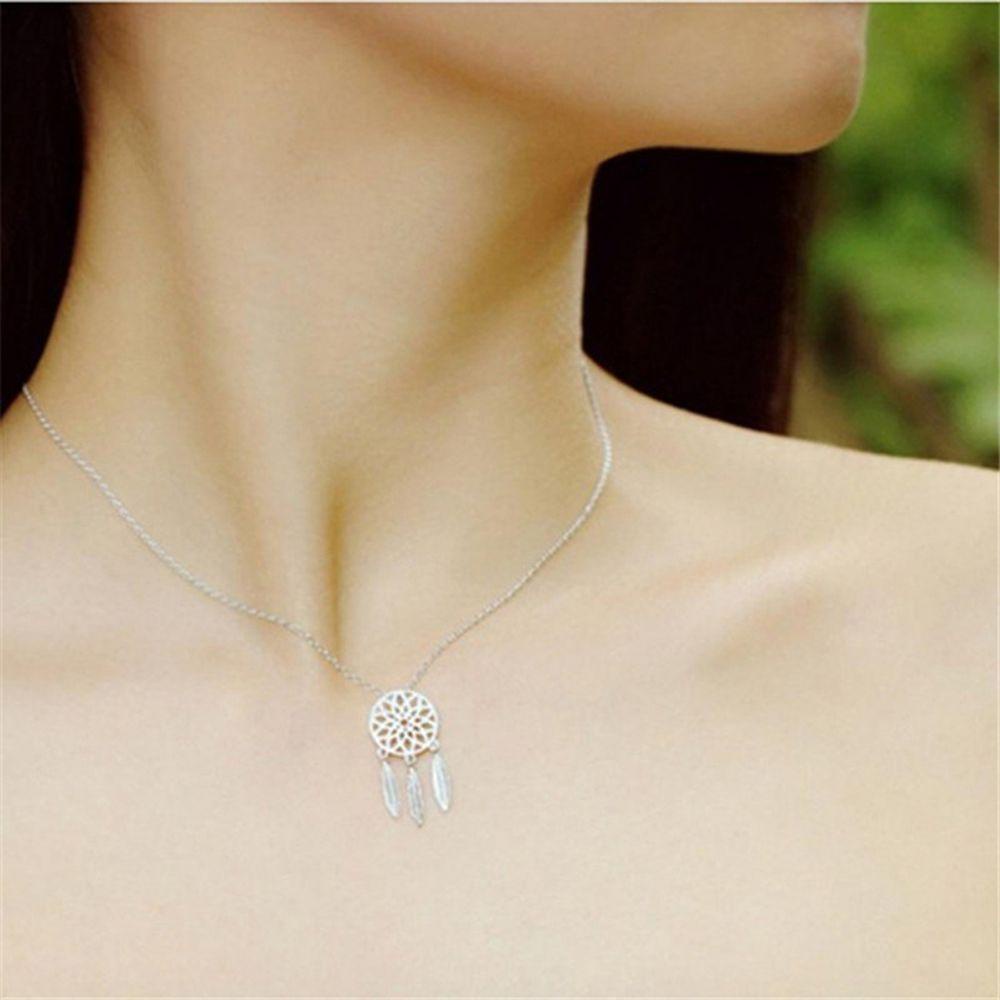 Vanes1 Vòng Cổ Choker Mặt Dreamcatcher Rỗng Thanh Lịch Làm Quà Tặng Cho Bạn Gái