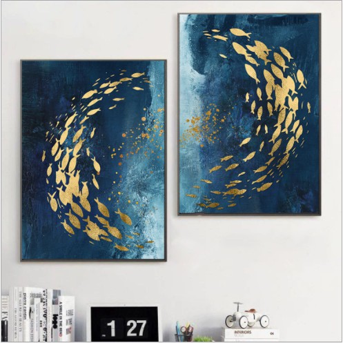 [Có Khung] Combo 3 tranh vải canvas trang trí nhà cửa kích thước 30*40 cm BẮC ÂU