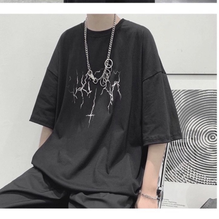 Áo thun nam nữ unisex tay lỡ, áo phông cotton form rộng oversize streetwear TS01
