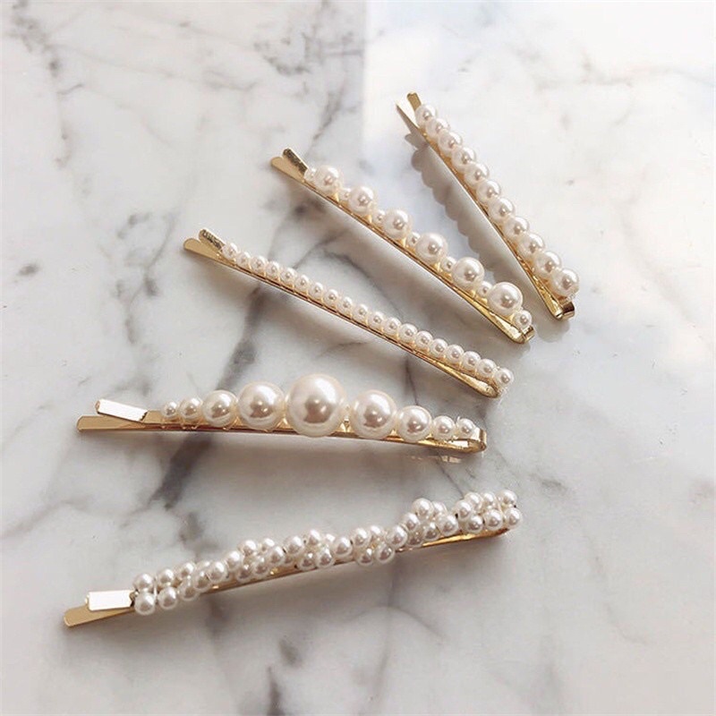 Set kẹp tóc 4 chi tiết và 5 chi tiết rẻ đẹp lên tóc rất dễ thương