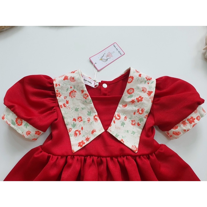 Váy cho bé gái - Váy đỏ cho bé nổi bật, dễ thương