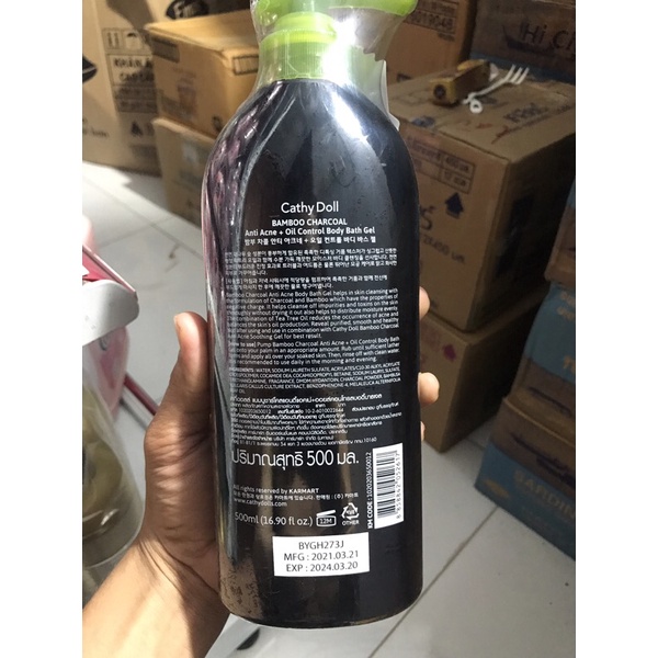 Sữa Tắm Than Tre Cathy Doll 500ml chính hãng