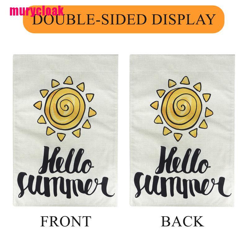 【mur】BEAUTY Summer Garden Flag Hello Sunshine 12×18 Inch Double Sided Vertical
