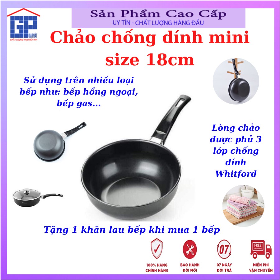 Chảo Sâu Lòng Chống Dính Cao Cấp 18cm