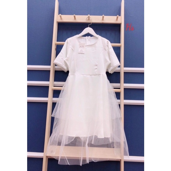 Váy von 2 lớp cổ ren HS6