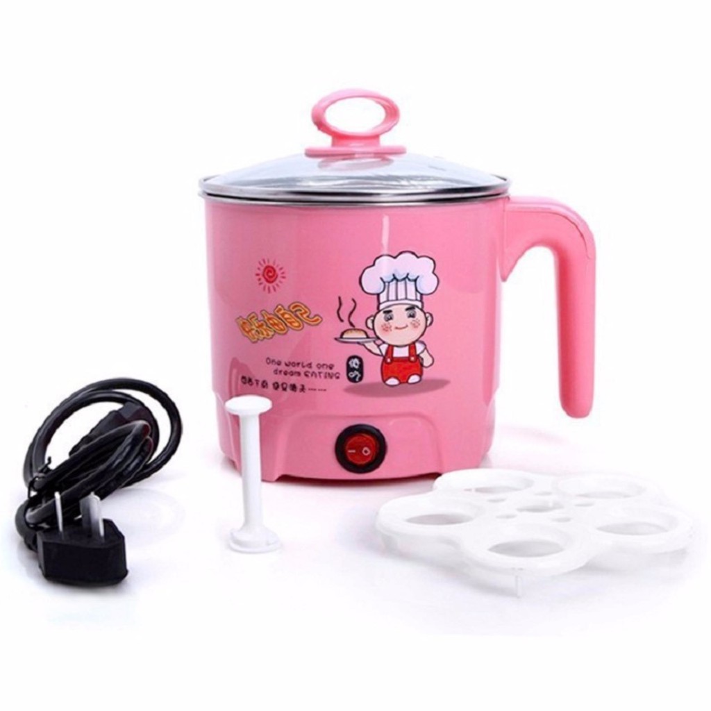 Ca Nấu Mỳ- Nồi Lẩu Mini Cookingpoot Có Tay Cầm, Kèm Giá Hấp Nhựa