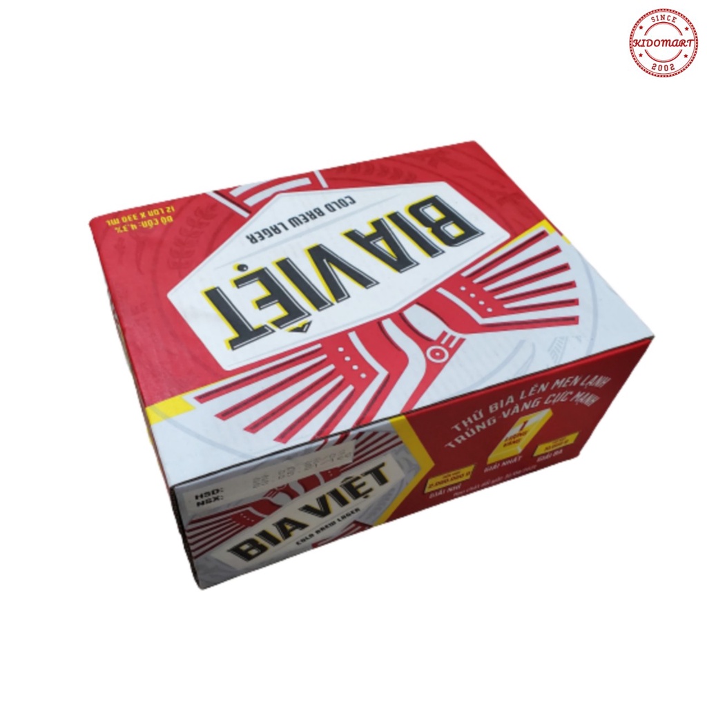 Thùng 12 Lon Bia Việt 330ml (Giao Hàng: Now / Grab)