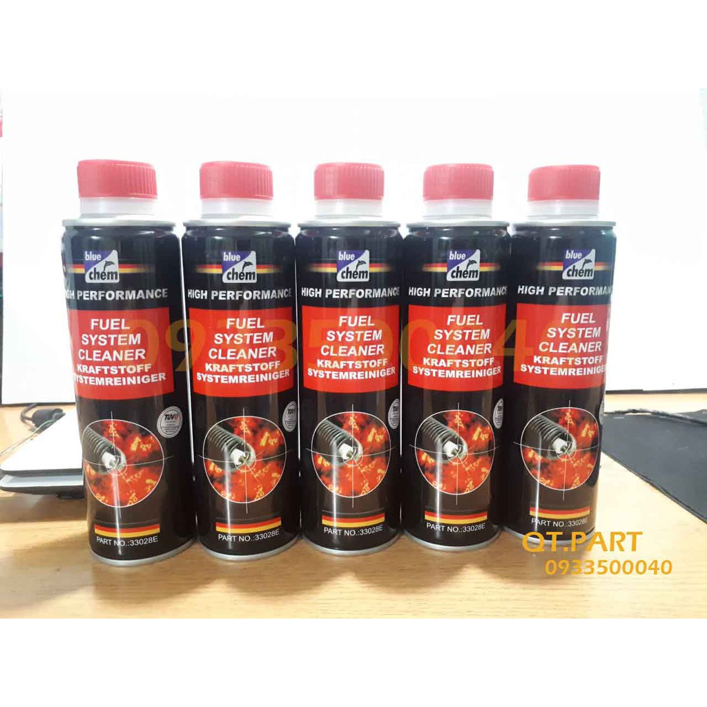 Chai  dung dịch vệ sinh hệ thống xăng, phụ gia đổ bình xăng Bluechem Fuel system leaner 250ml