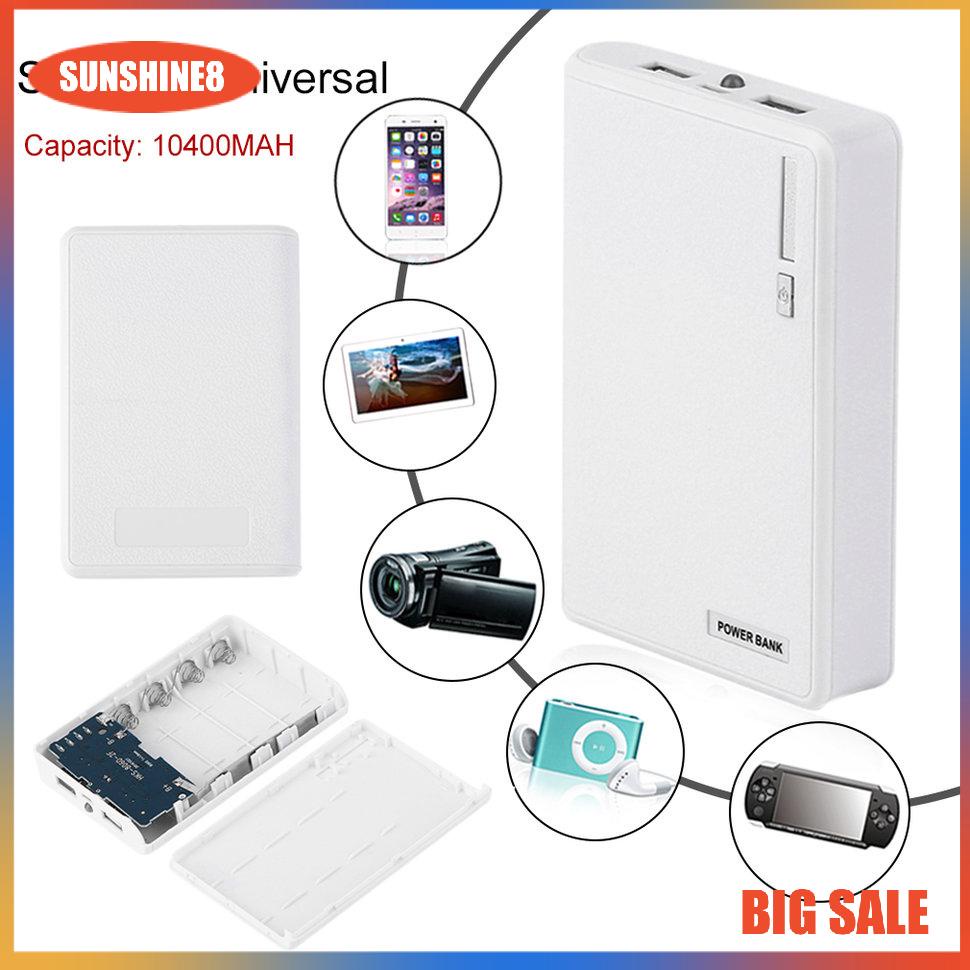 【SUN】Sạc dự phòng  10400MAH Di động 4 * 18650 Pin Bộ sạc Pin Điện thoại Ngân hàng Điện bên ngoài
