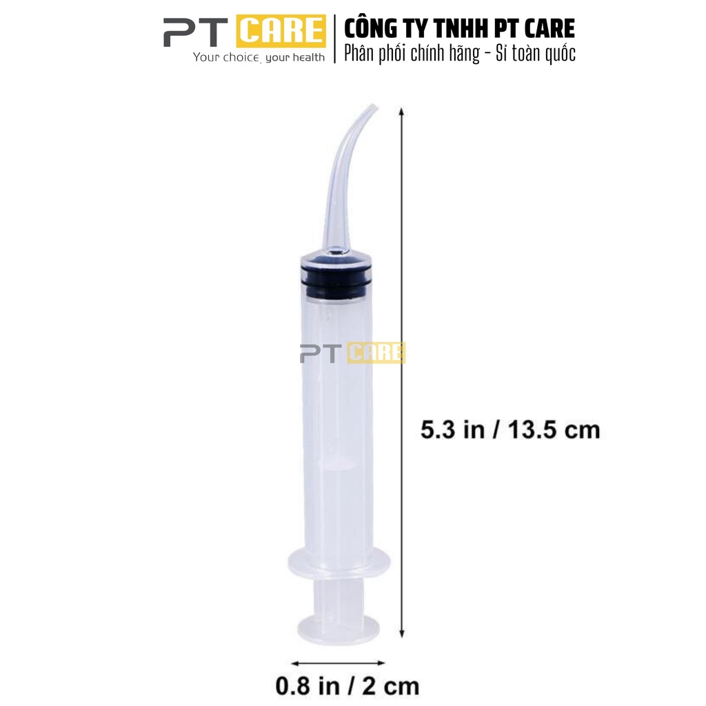 PT CARE | Ống Tiêm Đầu Cong Vệ Sinh Răng Miệng Sau Tiểu Phẩu (12ml)