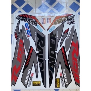 Tem rời xe Raider fi 2021 R150 xám đỏ đen tặng tem dán xi nhan