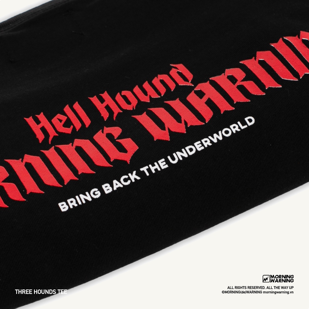 Áo thun Morning Warning Three Hounds - Ba Con Chó - Áo Thun Unisex Form Rộng Tay Lỡ Oversize Cotton 100% Local Brand