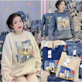 [Siêu Sale]  ÁO SWEATER NỈ NỮ DÁNG SUÔNG ULZZANG ẤM ÁP, ÁO NỈ IN HÌNH DỄ THƯƠNG